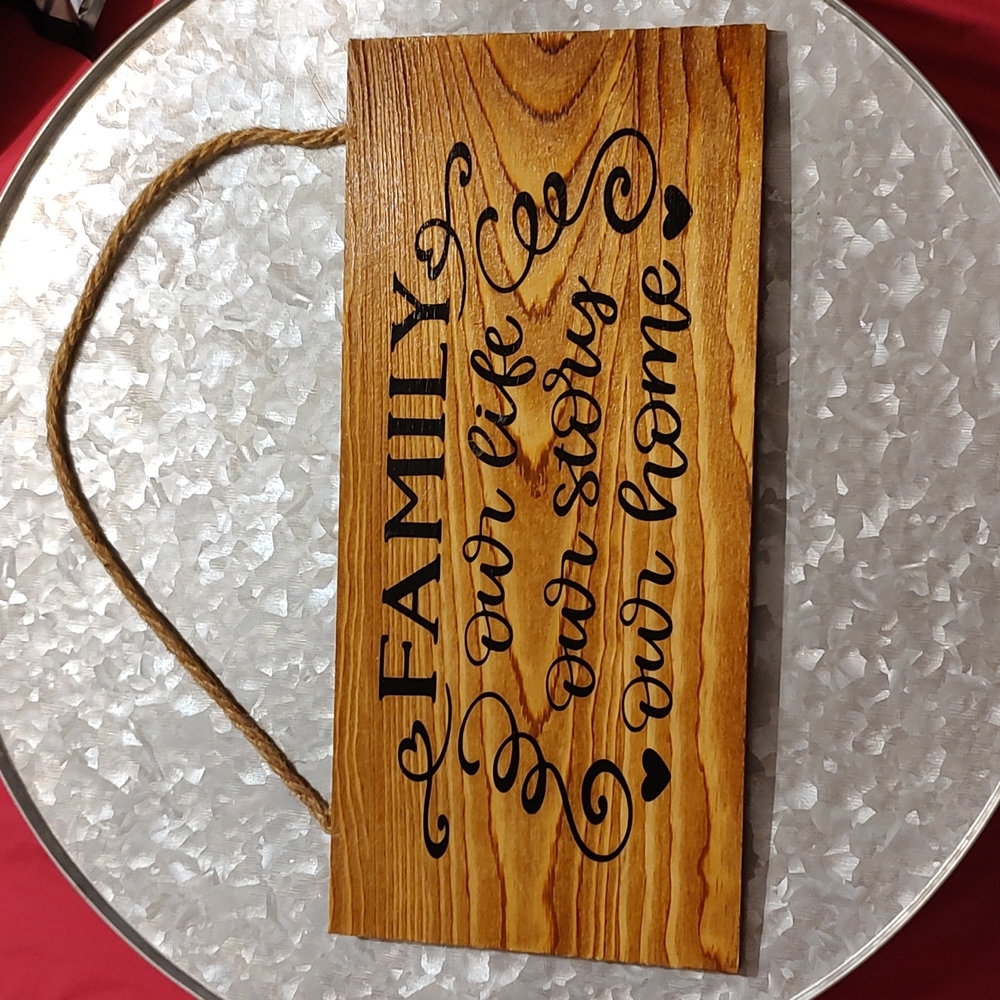 Family wood sign